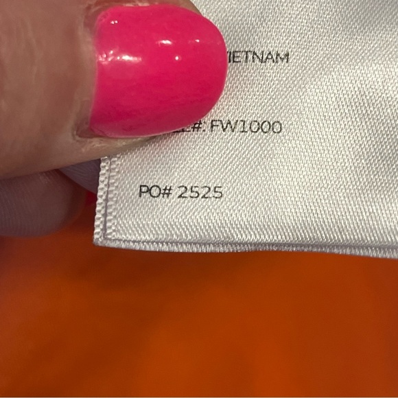 Figs Orange v neck top size XS PO# 2525 - Picture 5 of 9